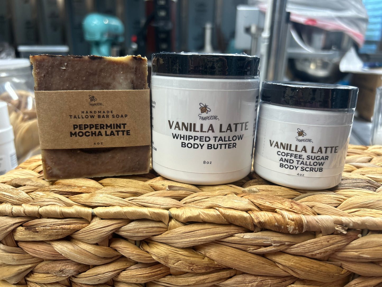Vanilla Latte and Peppermint Mocha trio