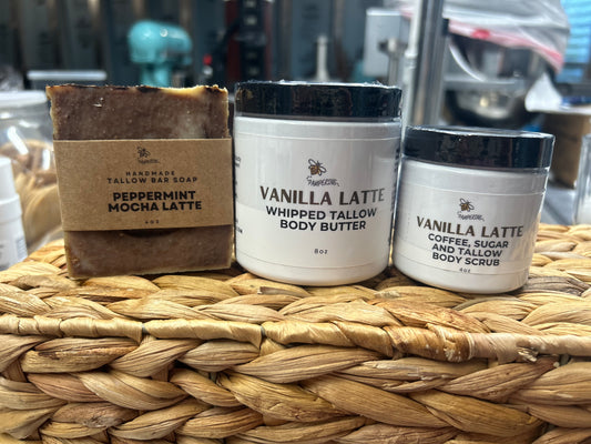 Vanilla Latte and Peppermint Mocha trio