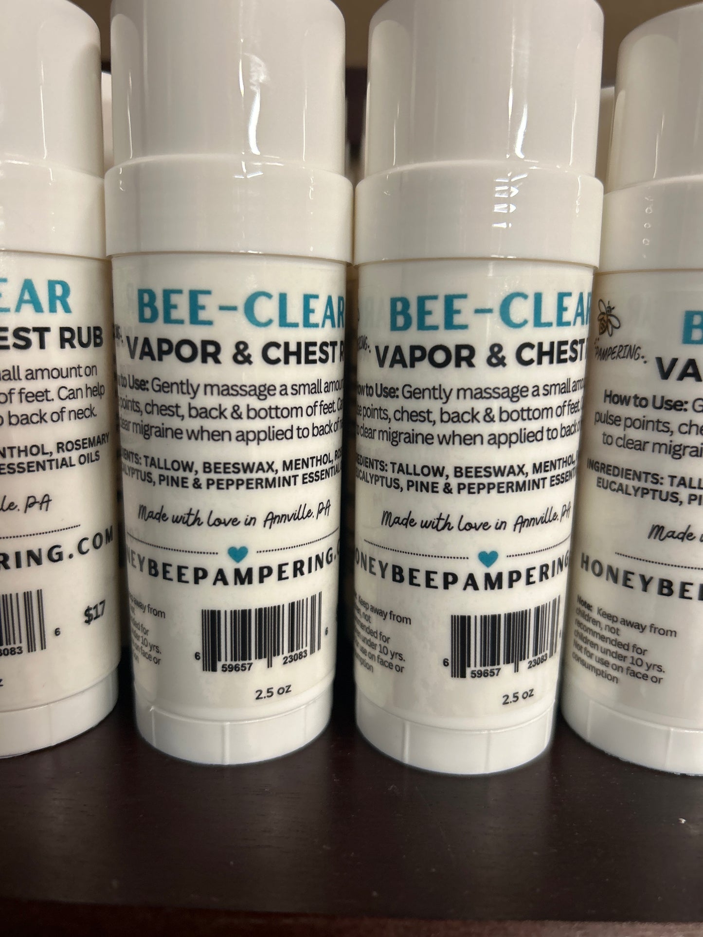 BEE-CLEAR Menthol Vapor & Chest Rub