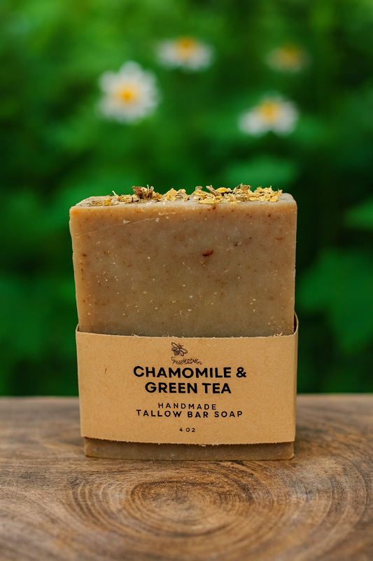 Chamomile & Green Tea Handmade Natural Soap
