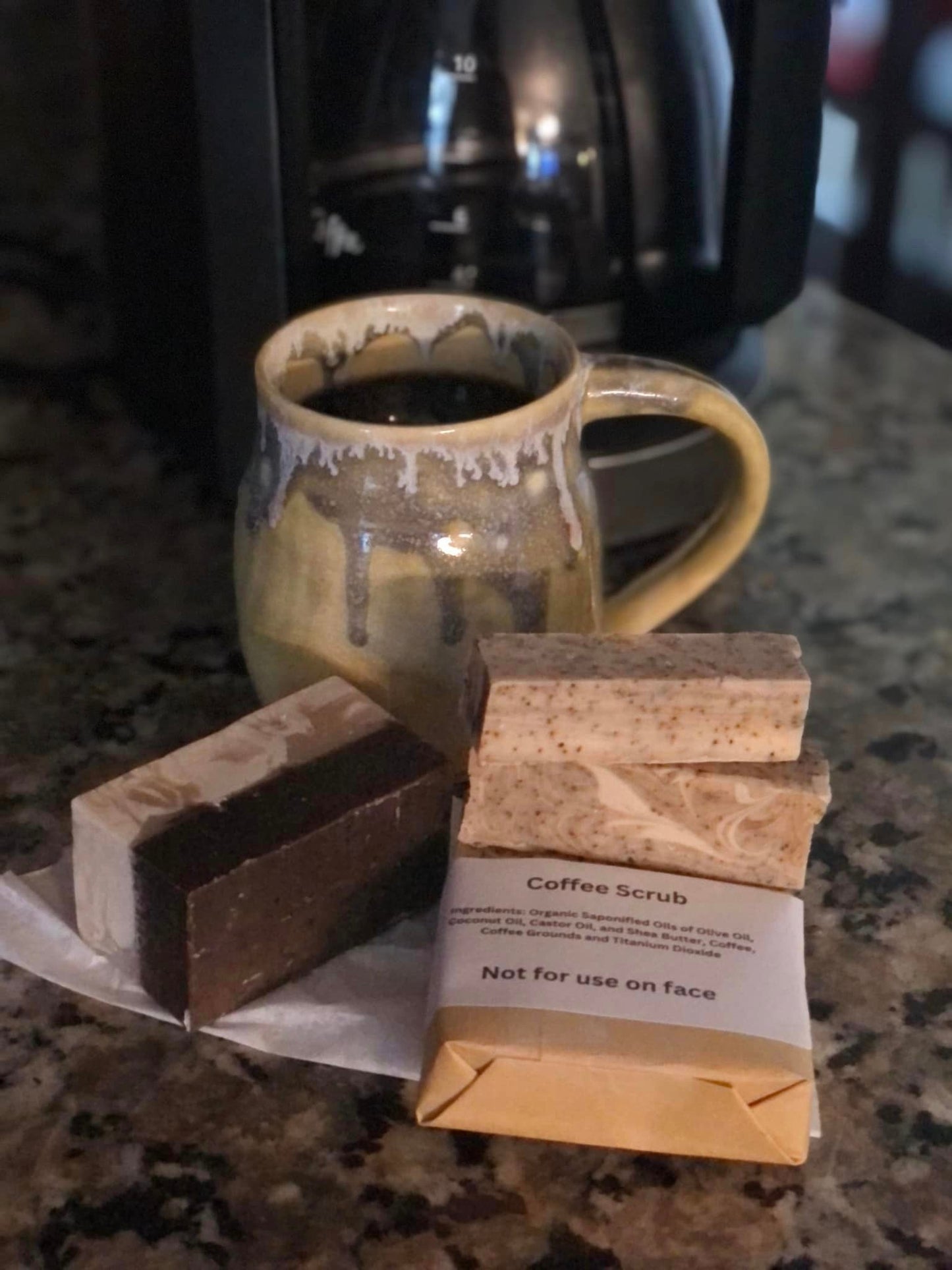 Coffee Scrub Handmade Soap- Unscented